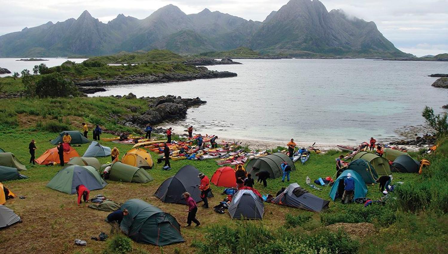 Camping at the Tinden isle in Øksnes
