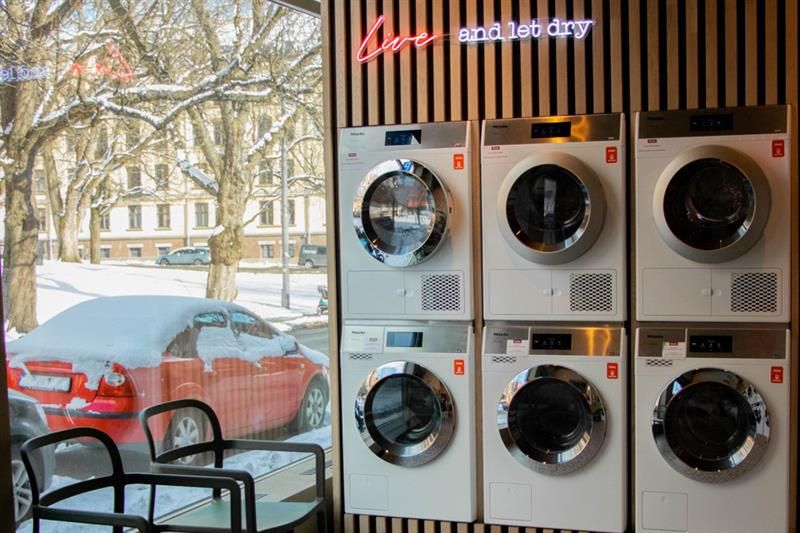 washing machines, seats and neon lighting