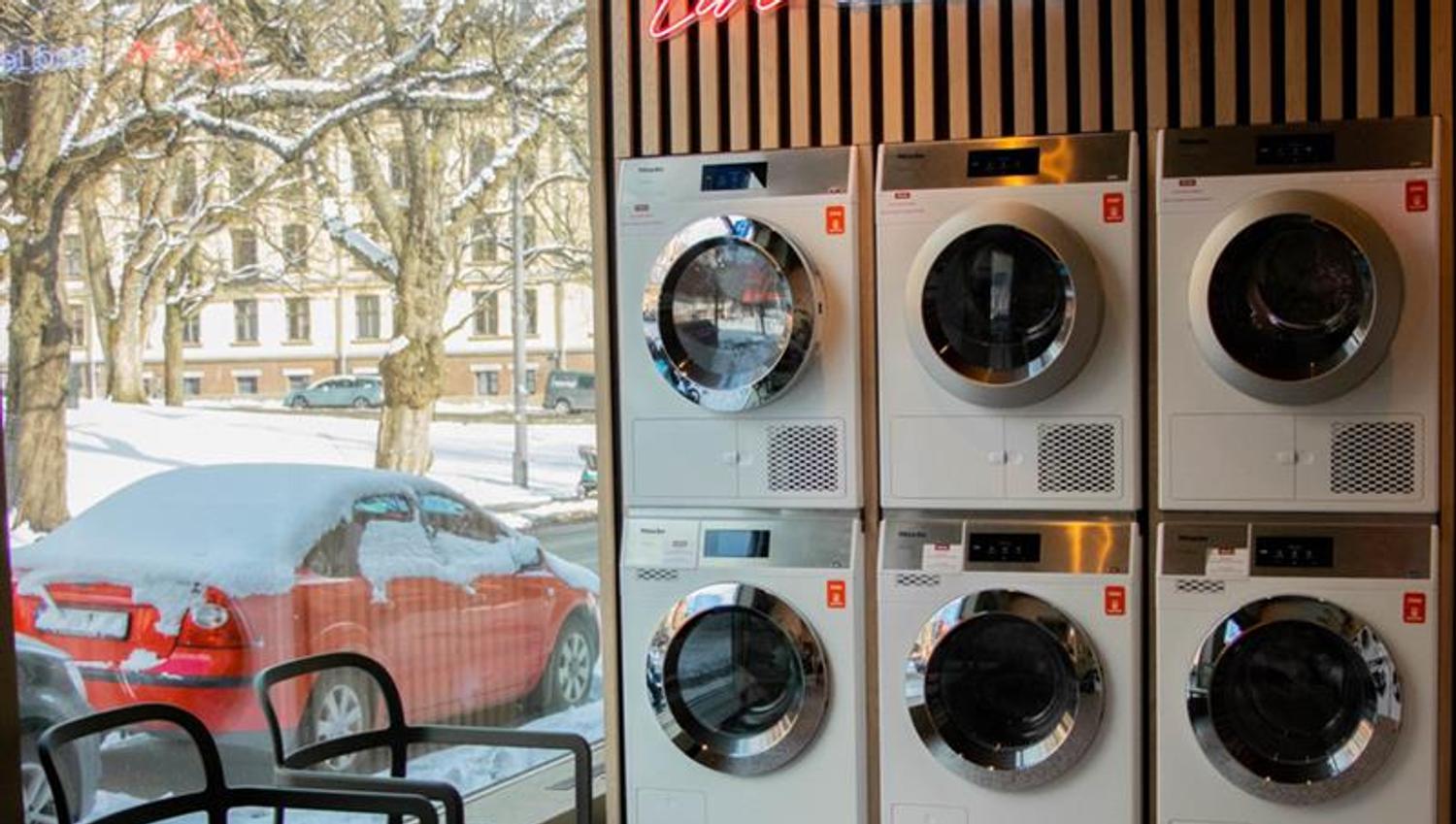 washing machines, seats and neon lighting