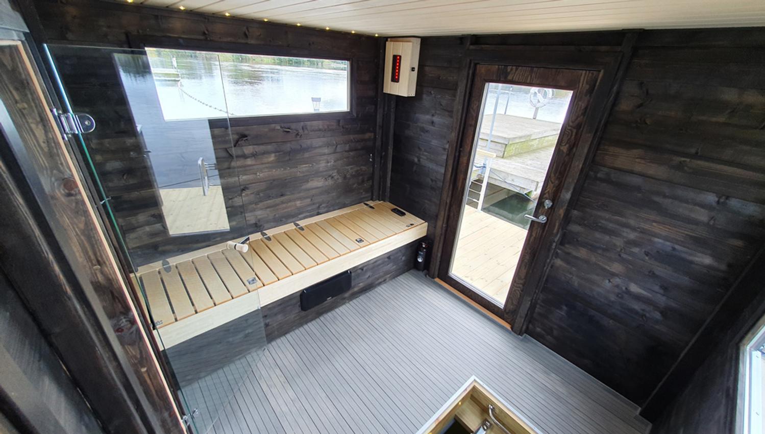 sauna on the sauna boat "Frank" on Klosterøya west in Skien