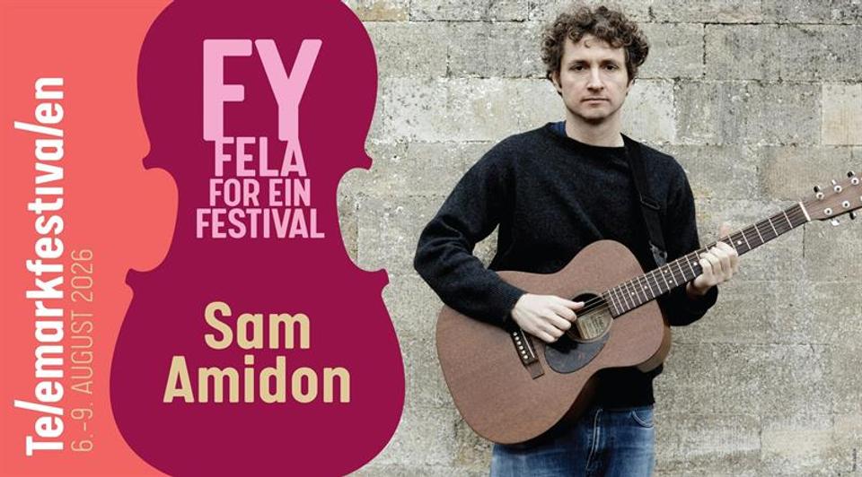 plakat til "Telemarkfestivalen 2026 | Sam Amidon"
