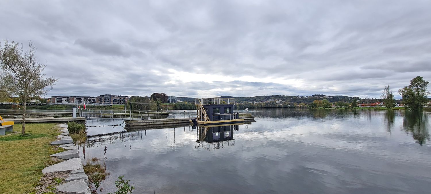 the sauna boat "Frank" on Kløsterøya west in Skien 