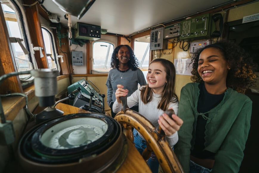 Children playing at the MS Polstjerna in Tromso