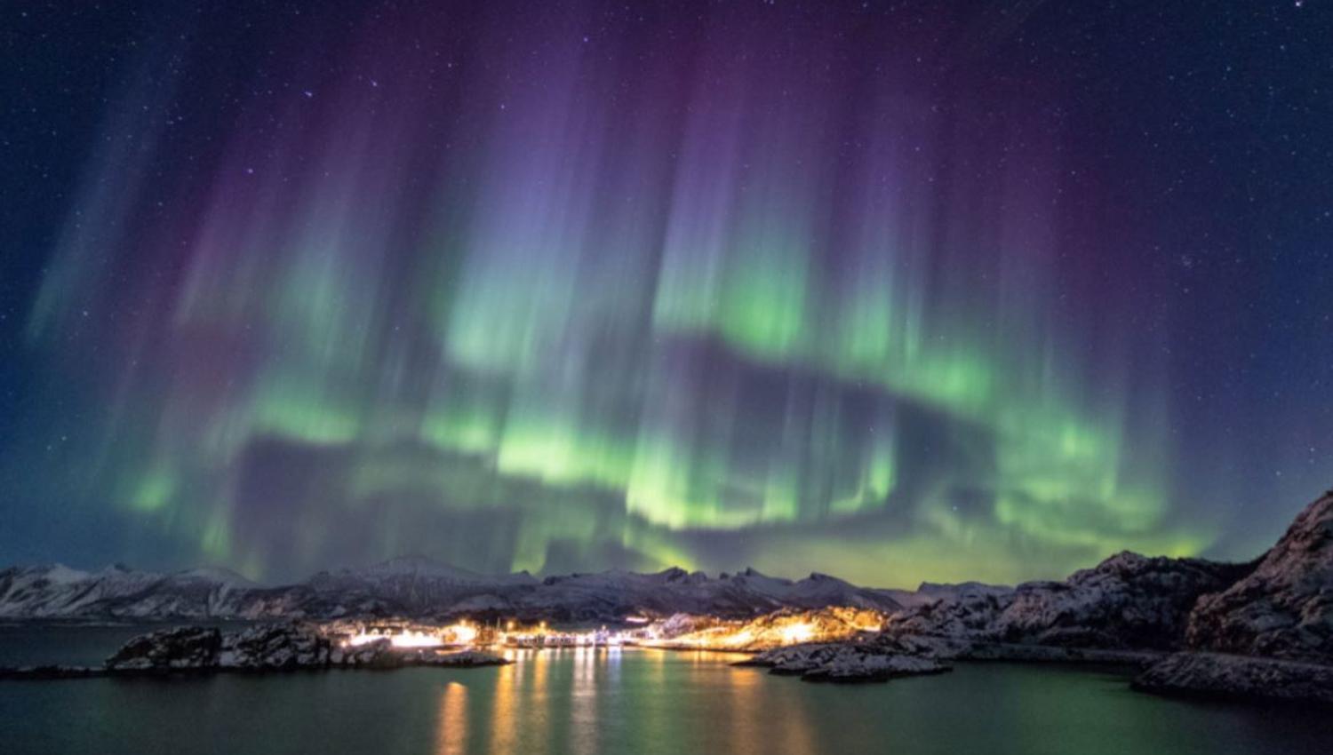 Northern lights over Senja