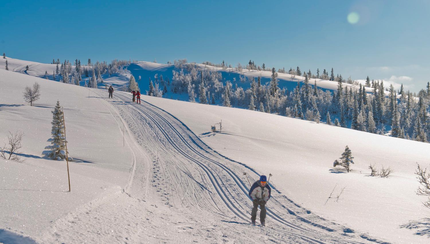 På skitur