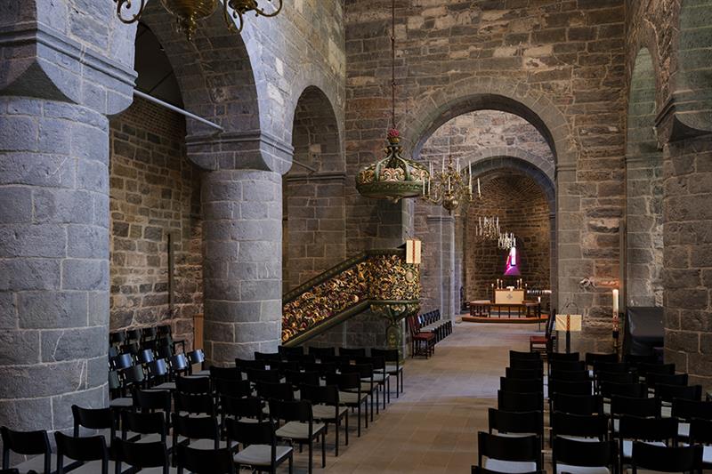 Stone church interior