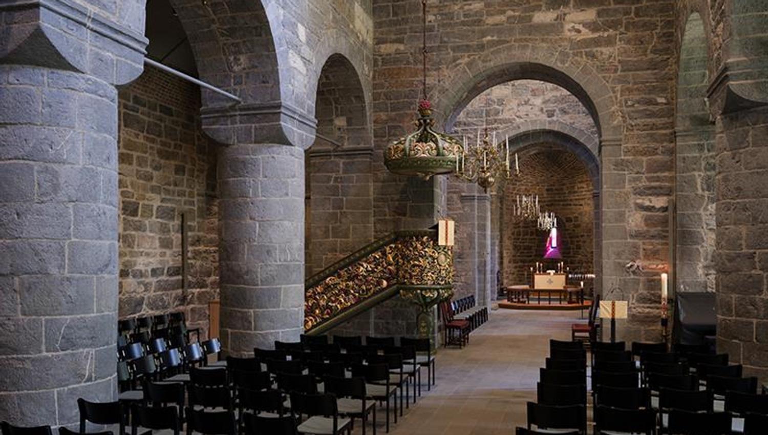 Stone church interior