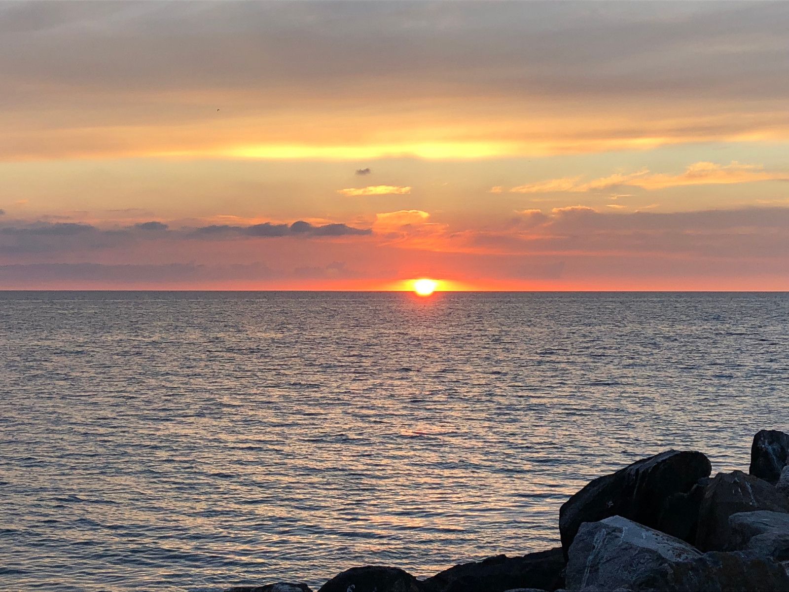 Sunrise over the ocean
