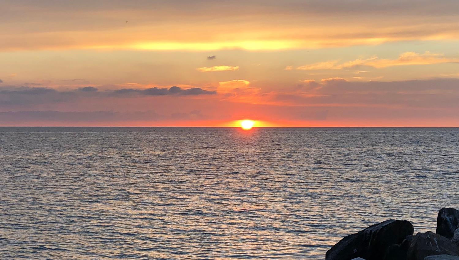 Sunrise over the ocean