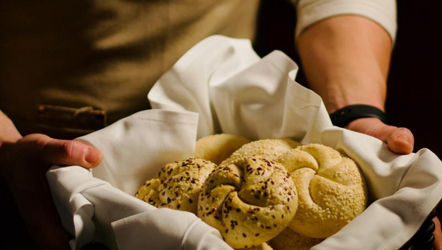 Homemade bread served by the staff at Tyssedal Hotel.