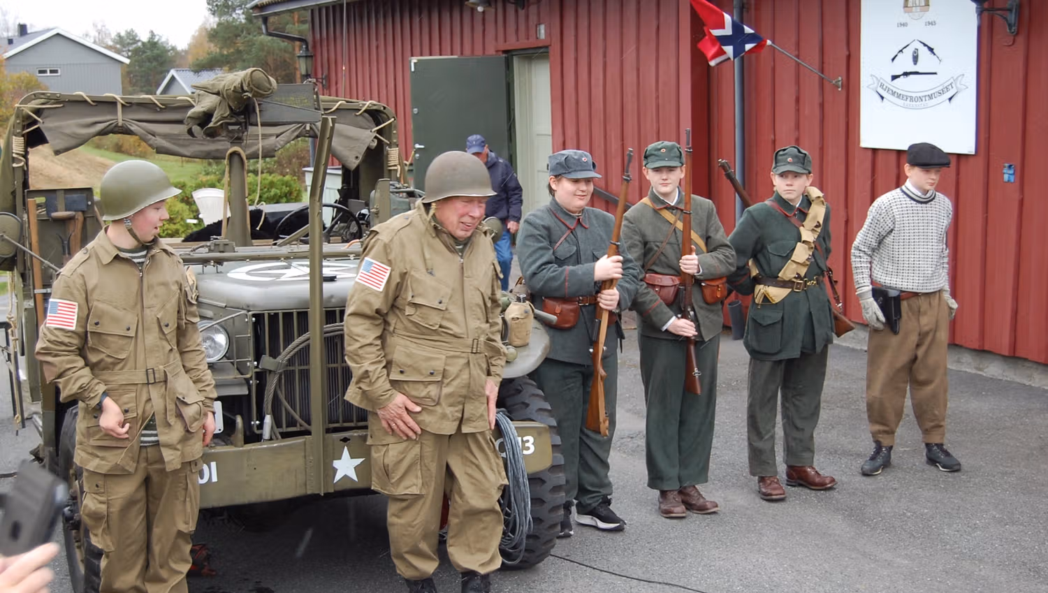 Soldiers assembled