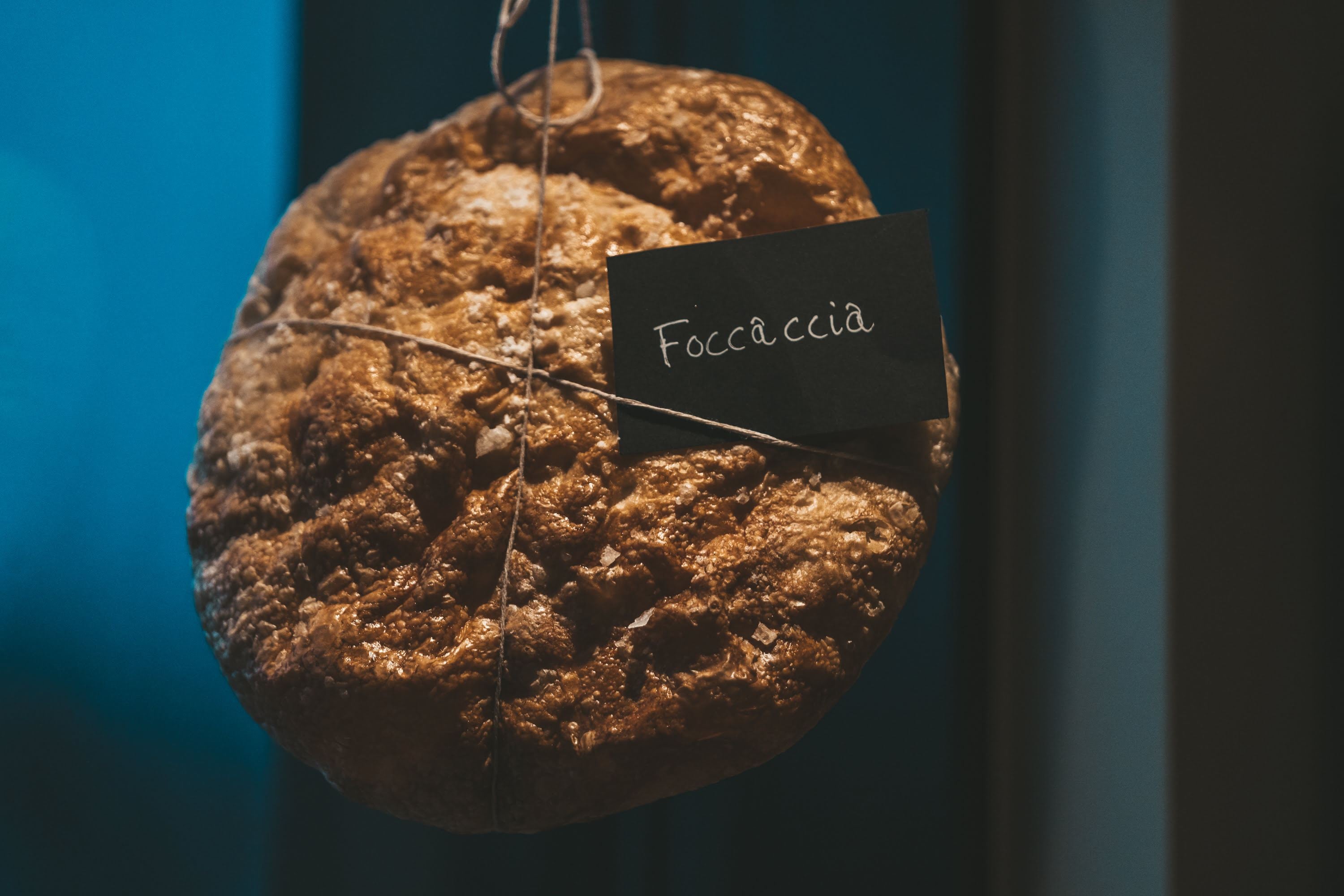 Utstilling av foccacciabrød
