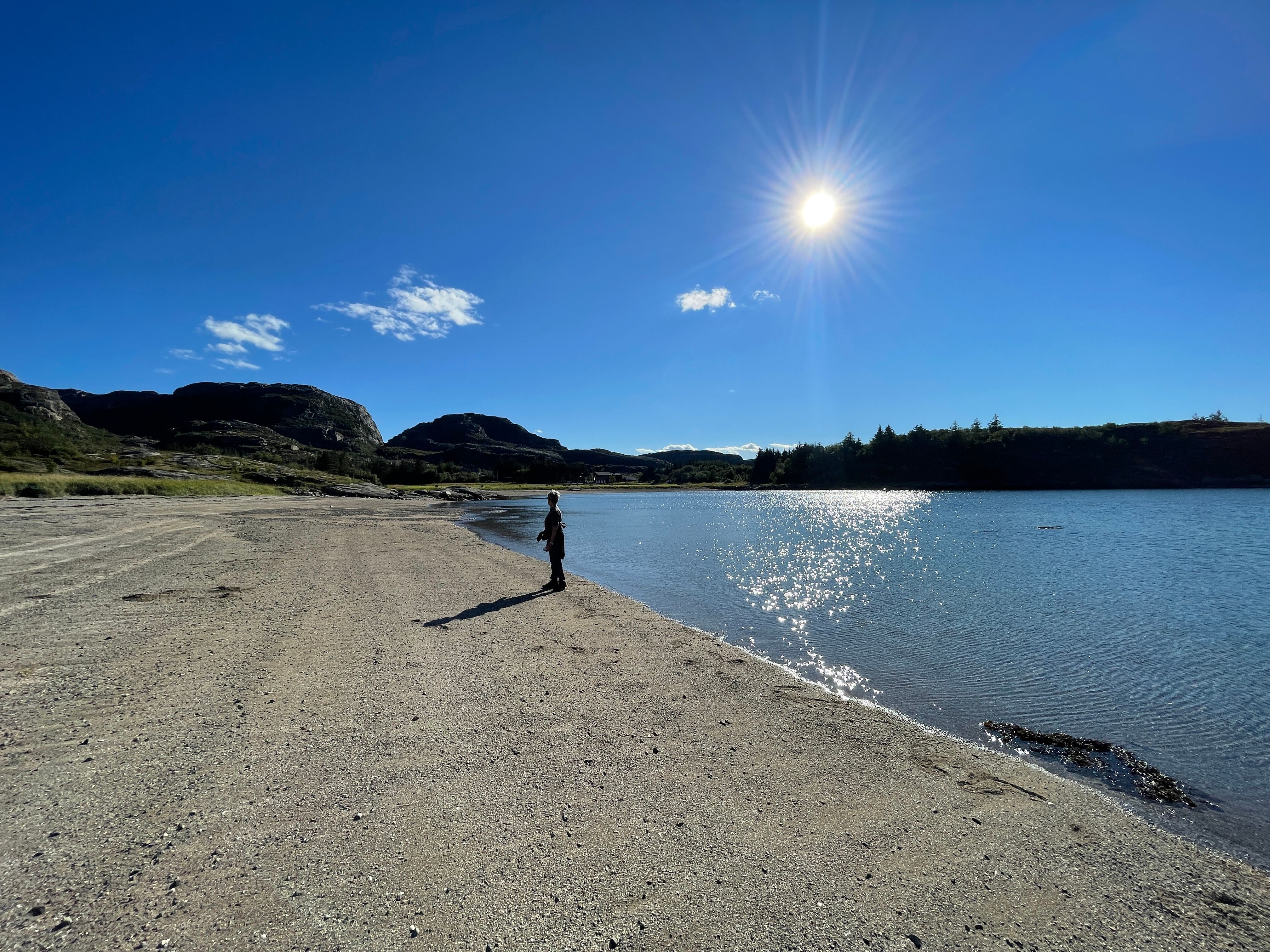 Sandstrand ved Hasvåg Sjøcamping