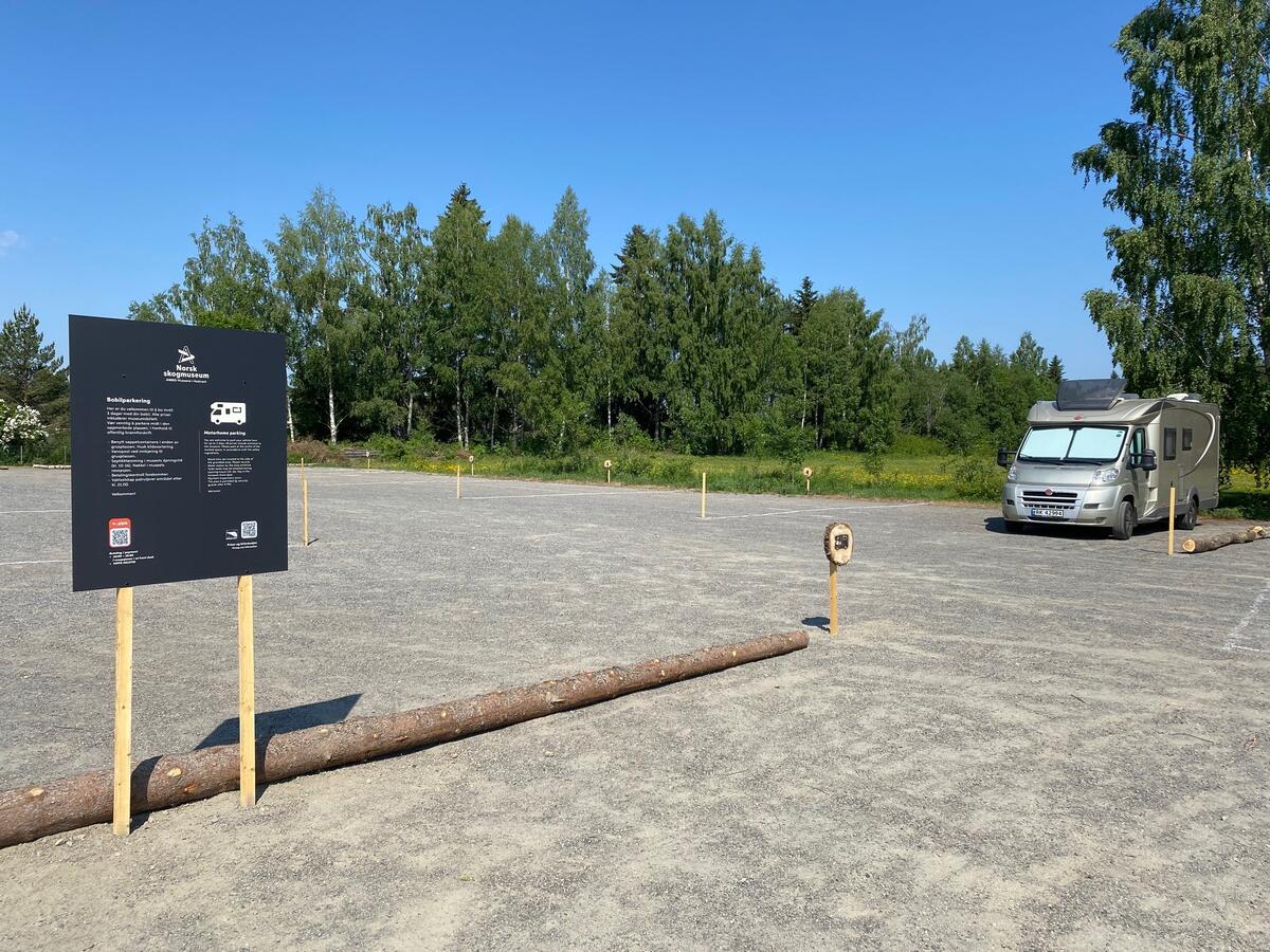 Bobilparkering på Anno Norsk skogmuseum i Elverum 2