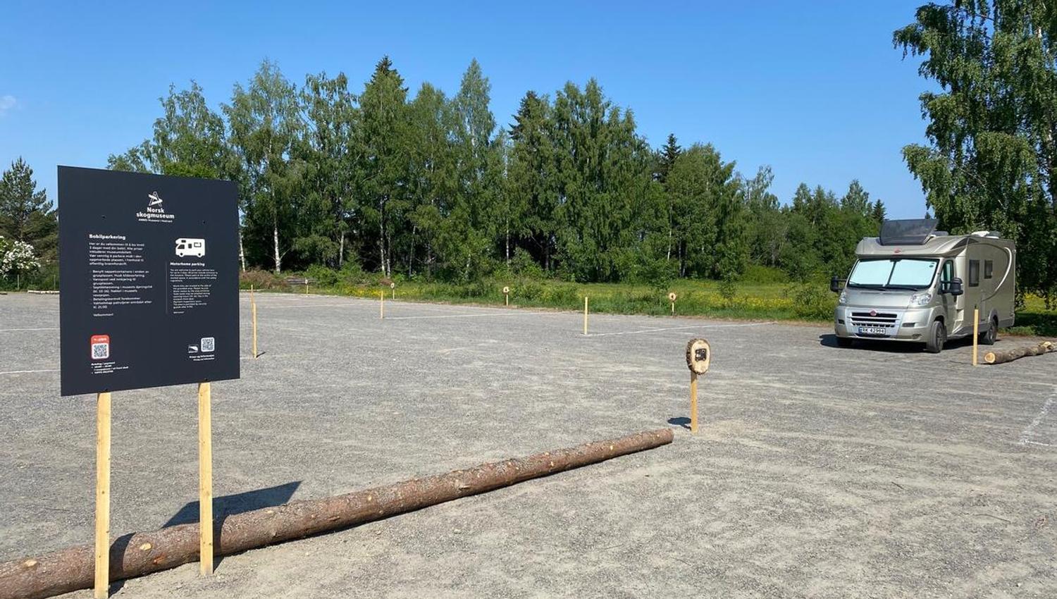 Bobilparkering på Anno Norsk skogmuseum i Elverum 2