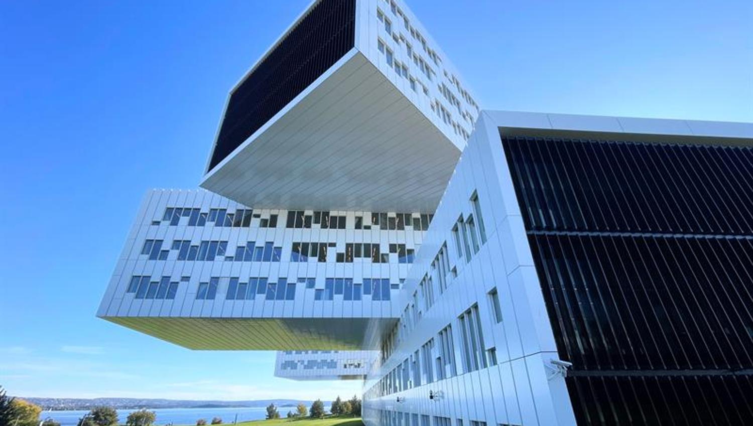 White Equinor building - building bricks