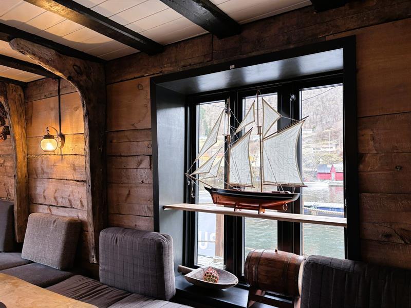 The inside of Fjærå sea house