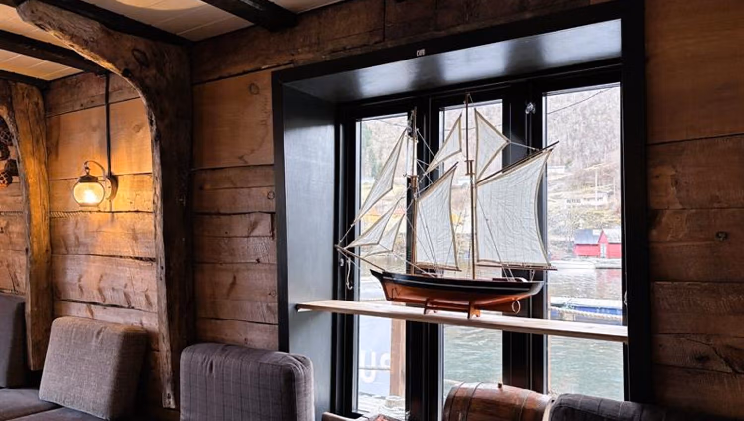 The inside of Fjærå sea house
