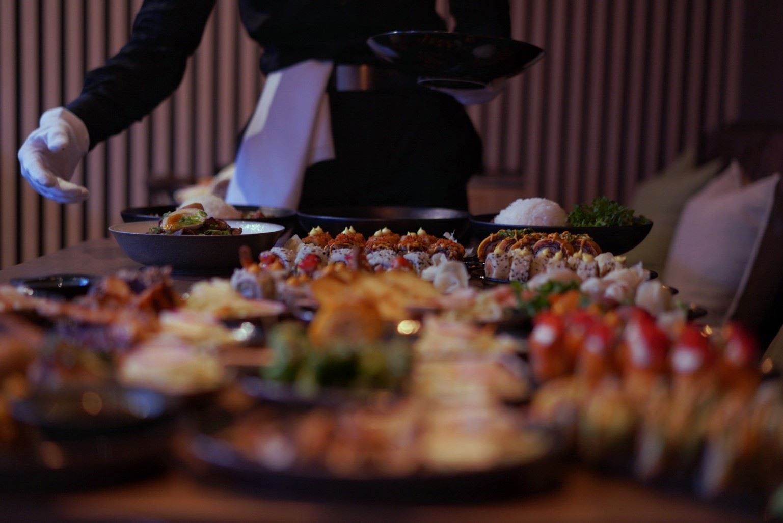Chef preparing sushi
