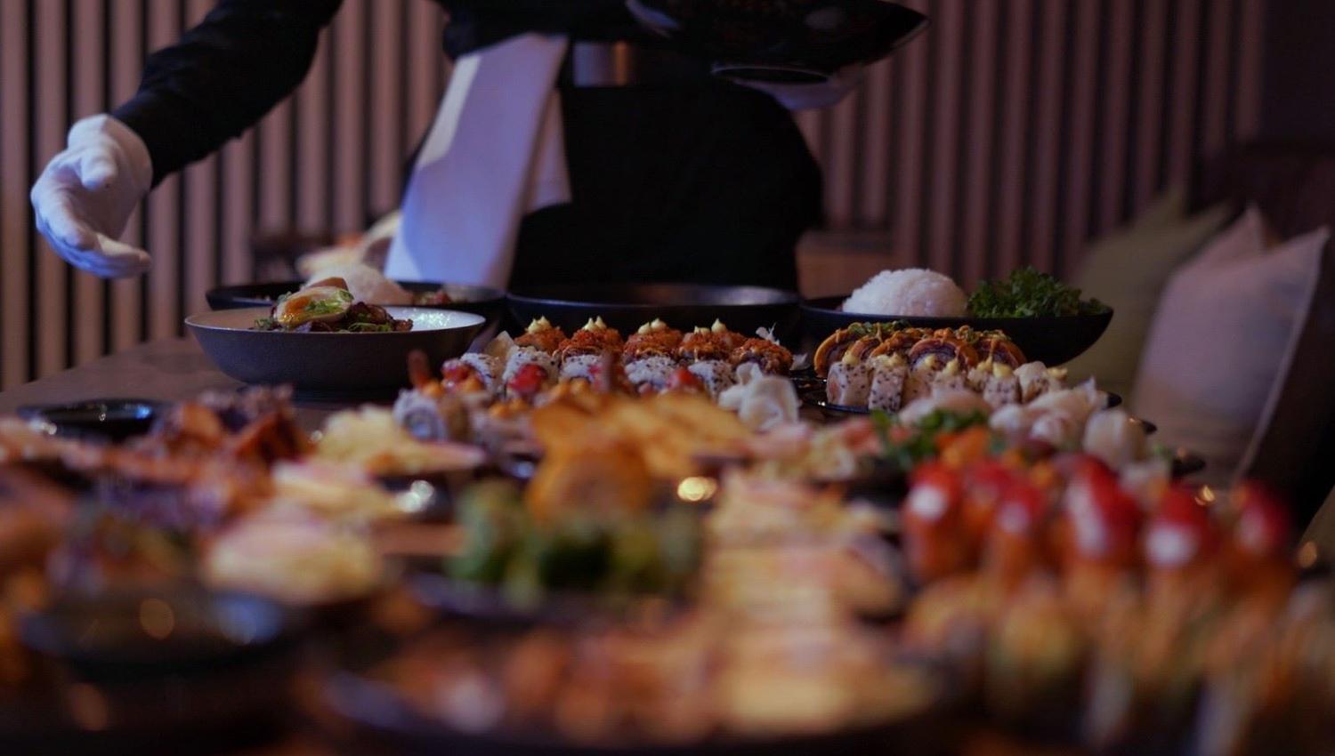 Chef preparing sushi