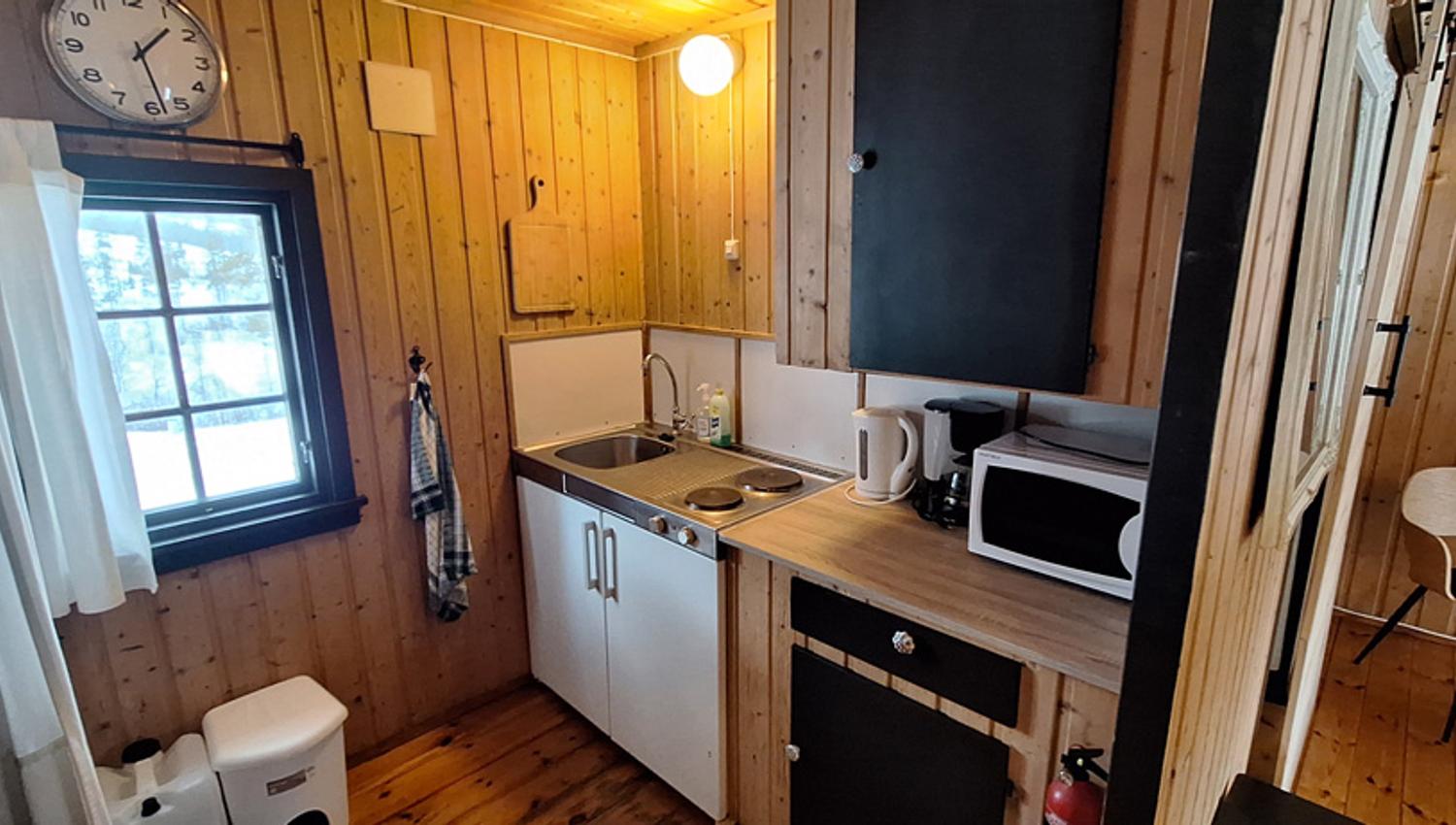 kjøkken på hytta til Telemark Camping & Motell