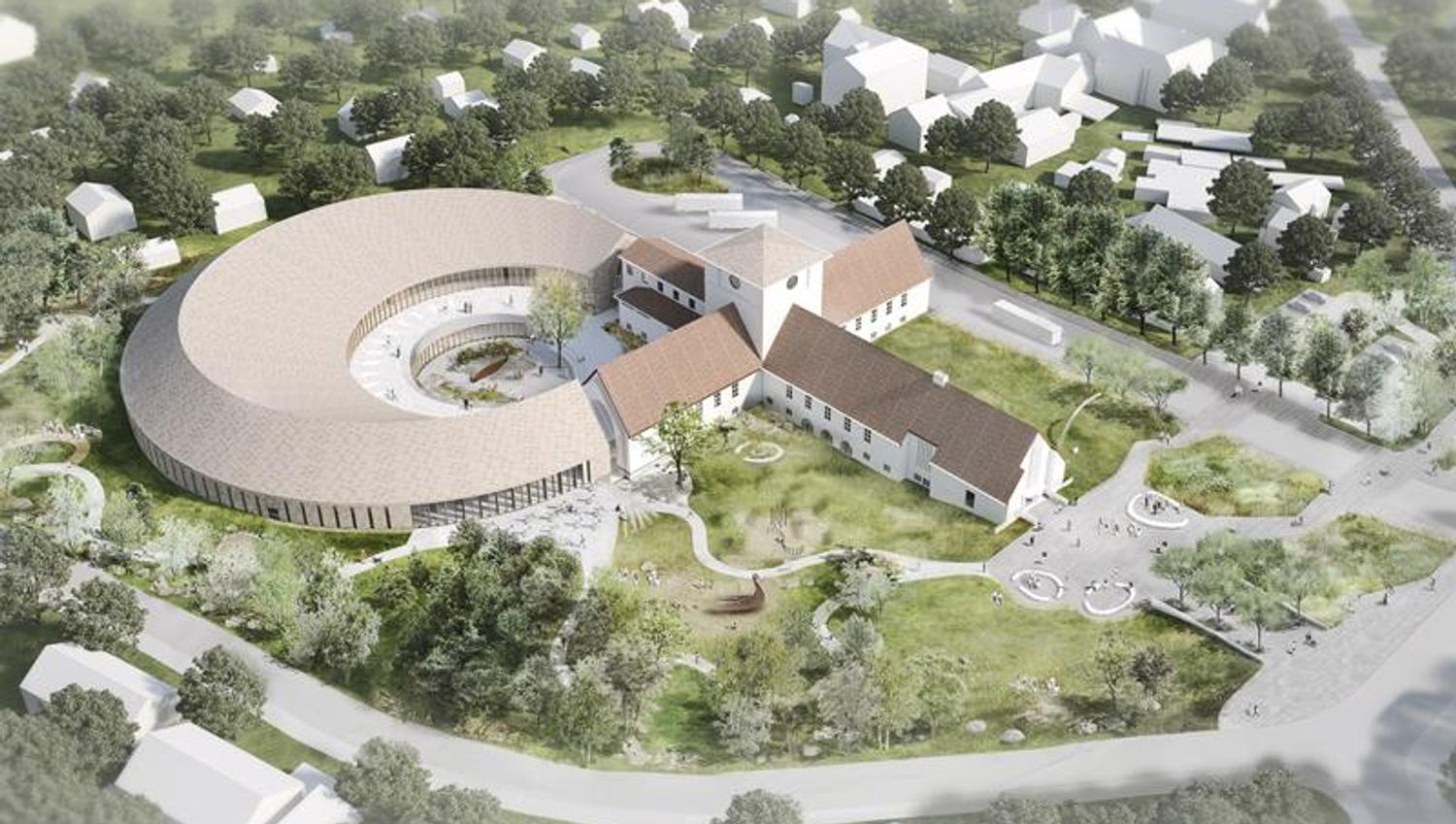 Illustration of the Museum of the VIking Age that will be finished in 2026.
