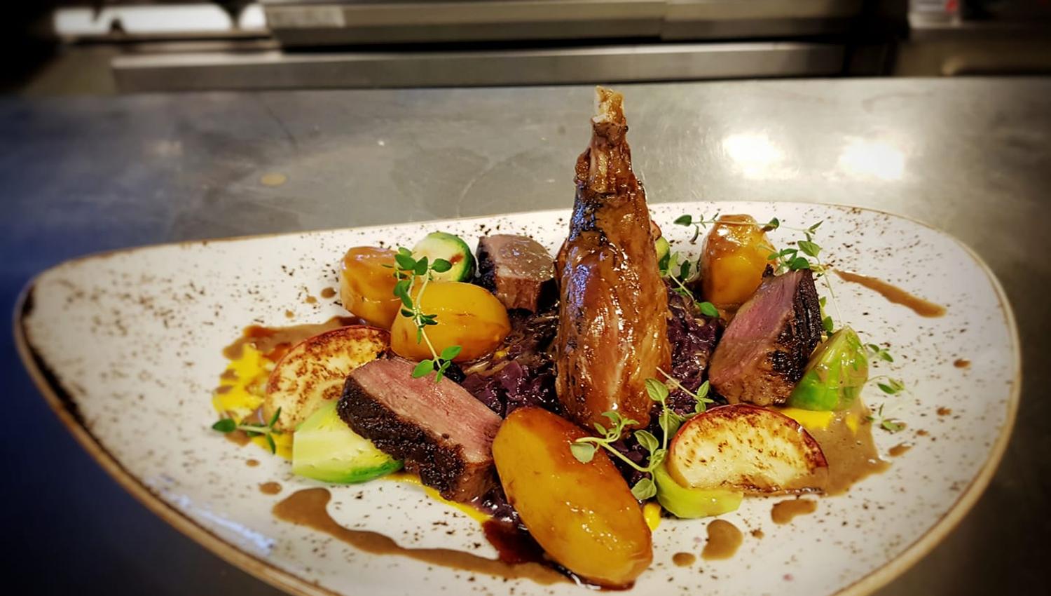 Delicious dinner on a plate