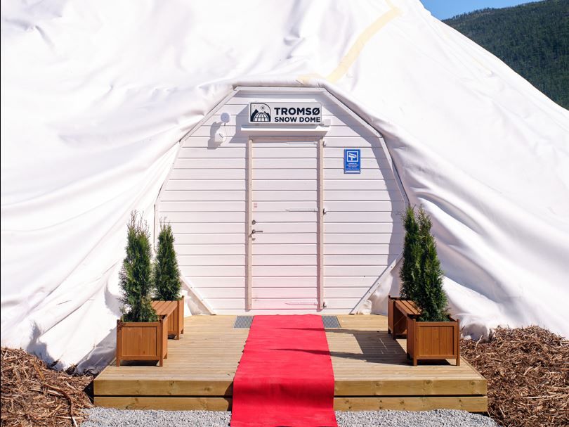 entrance to the snow dome