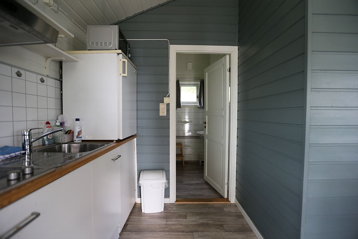 Koa Camping - røde hytte
