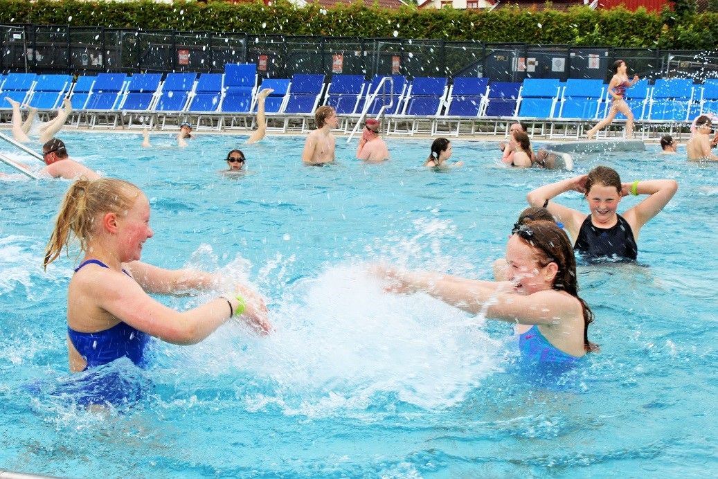 Children playing in the water