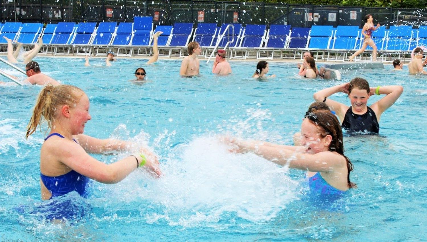 Children playing in the water