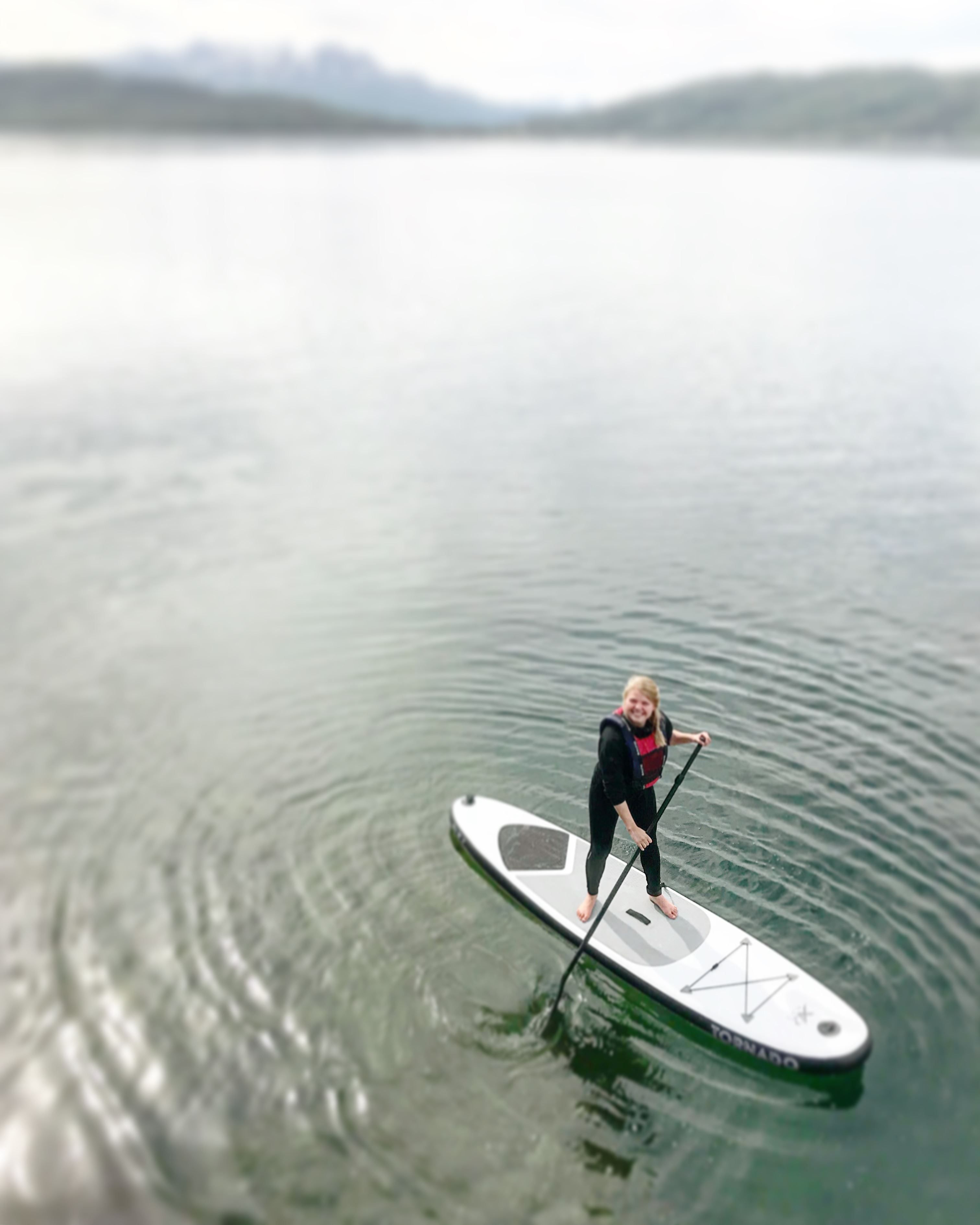 a person on a wakeboard