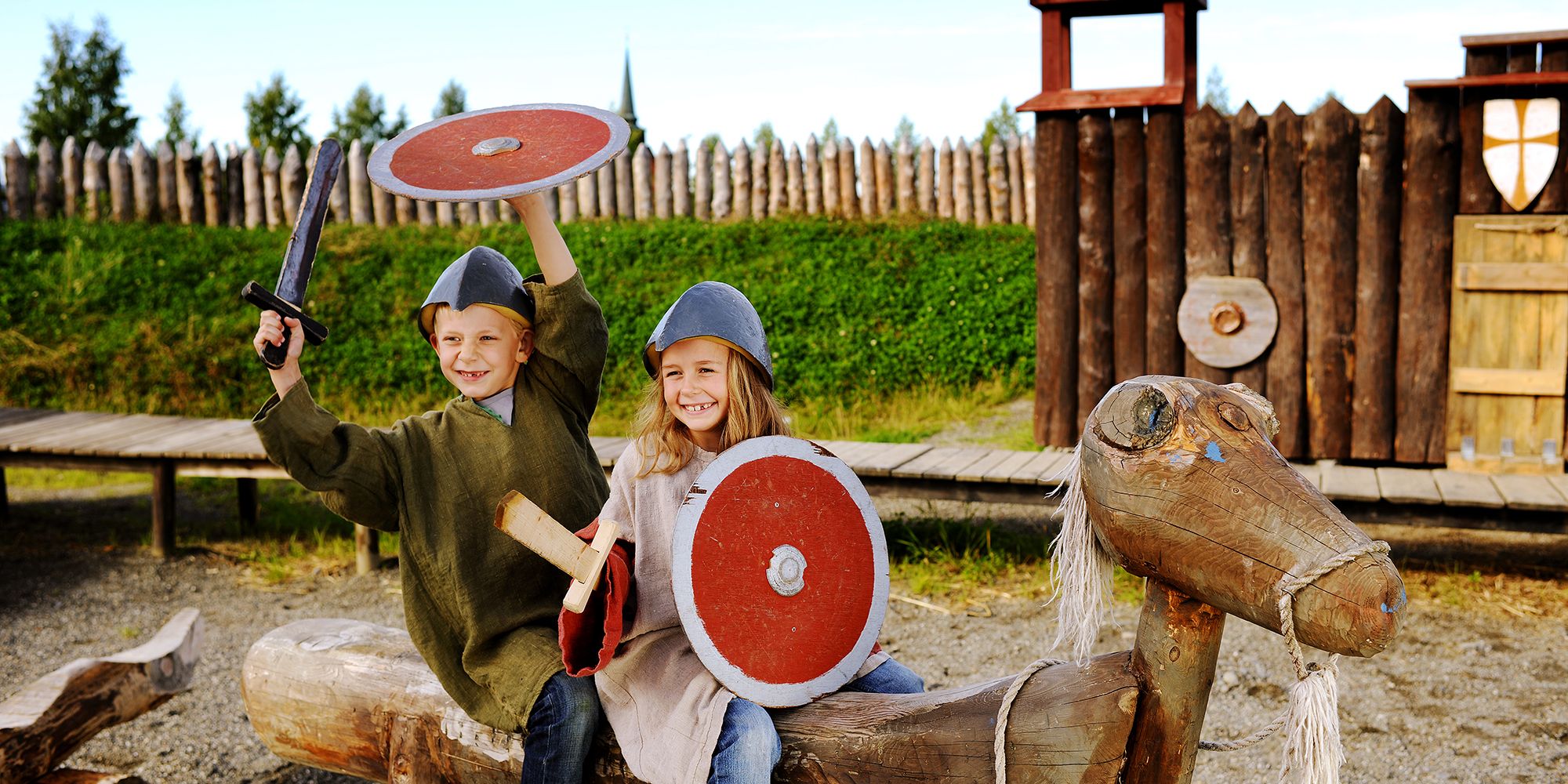 Stiklestad Summer -the viking children playing