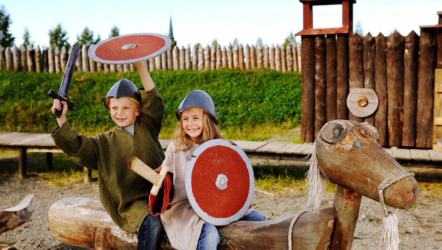 Stiklestad Summer -the viking children playing