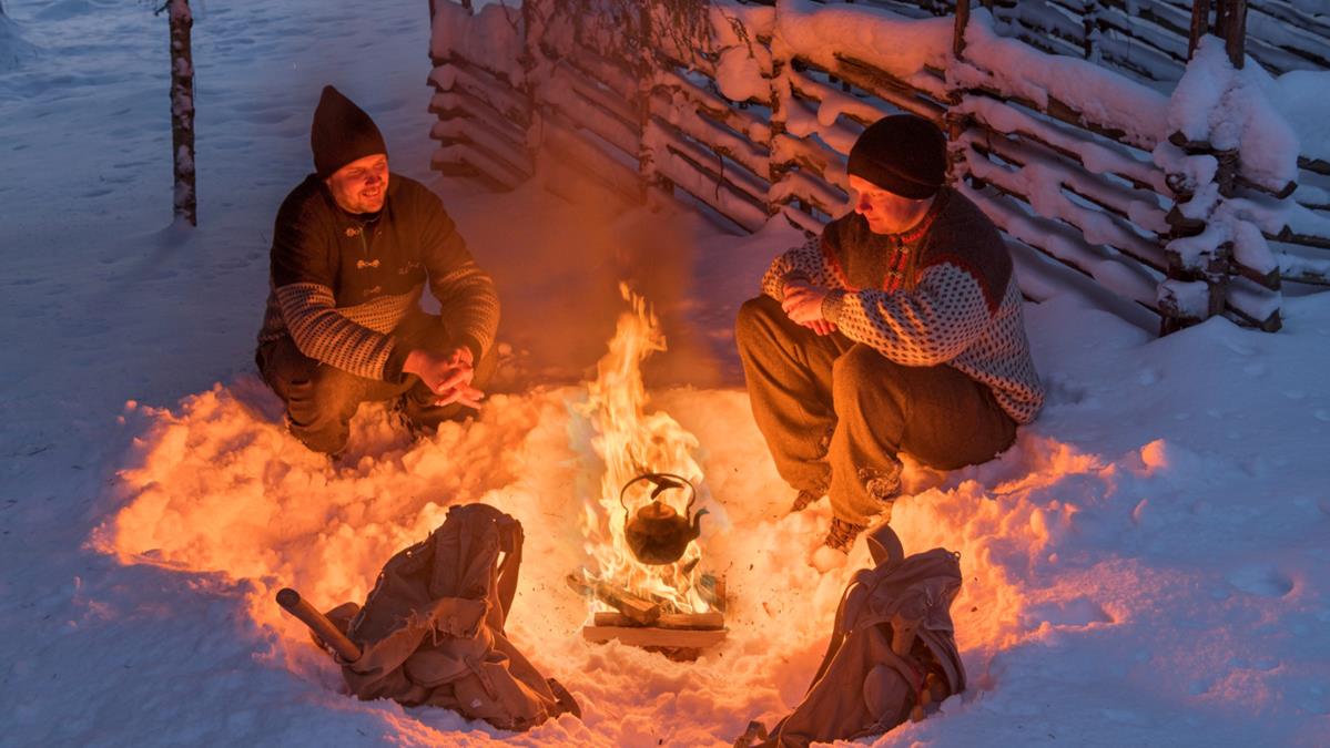 Bonfire at Anno Norwegian Forest Museum