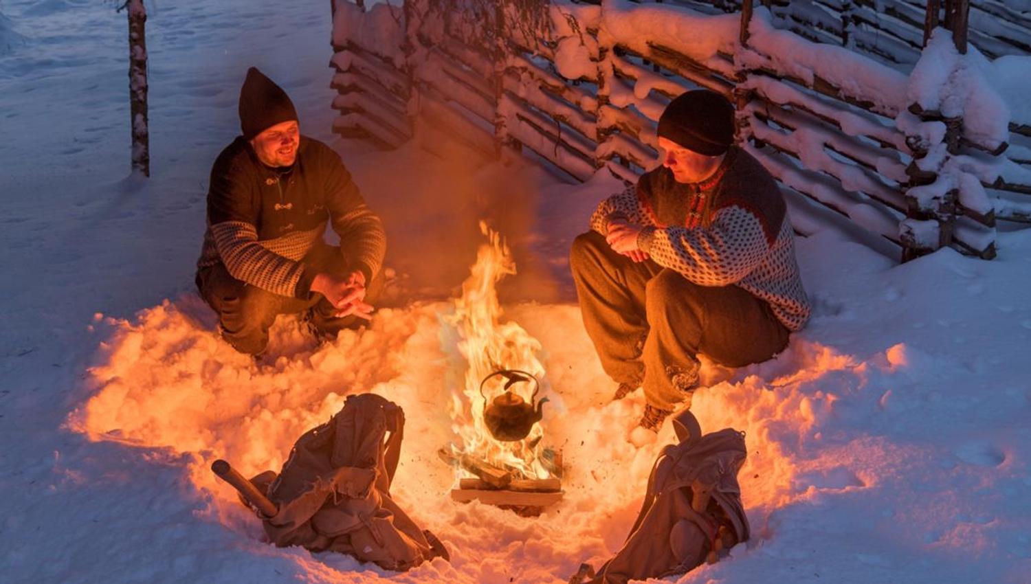 Bonfire at Anno Norwegian Forest Museum