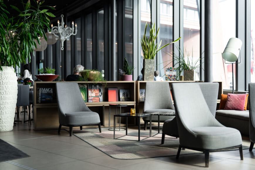 Lobby in Scandic Ishavshotell in Tromsø