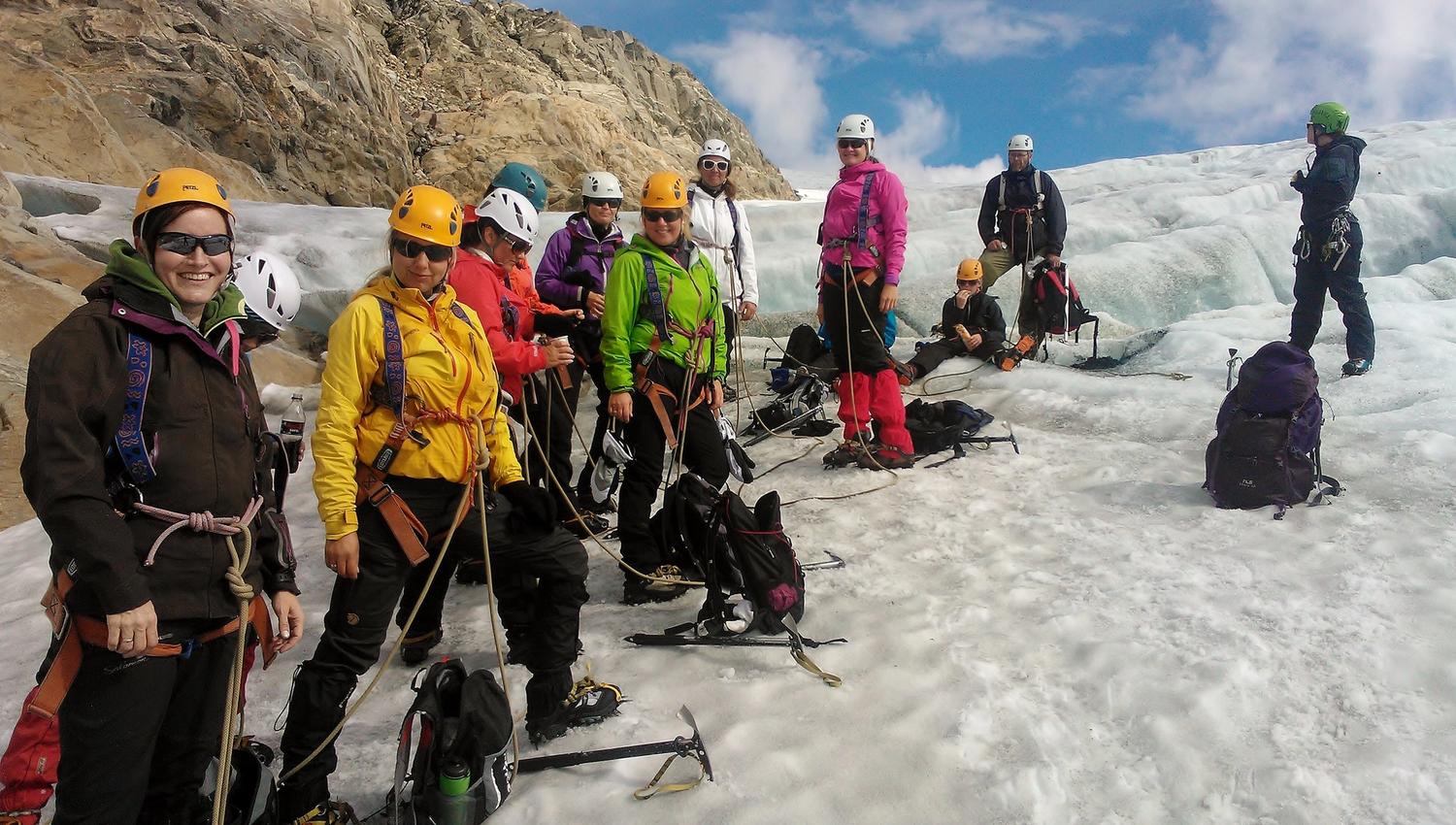 Guided glacier hiking