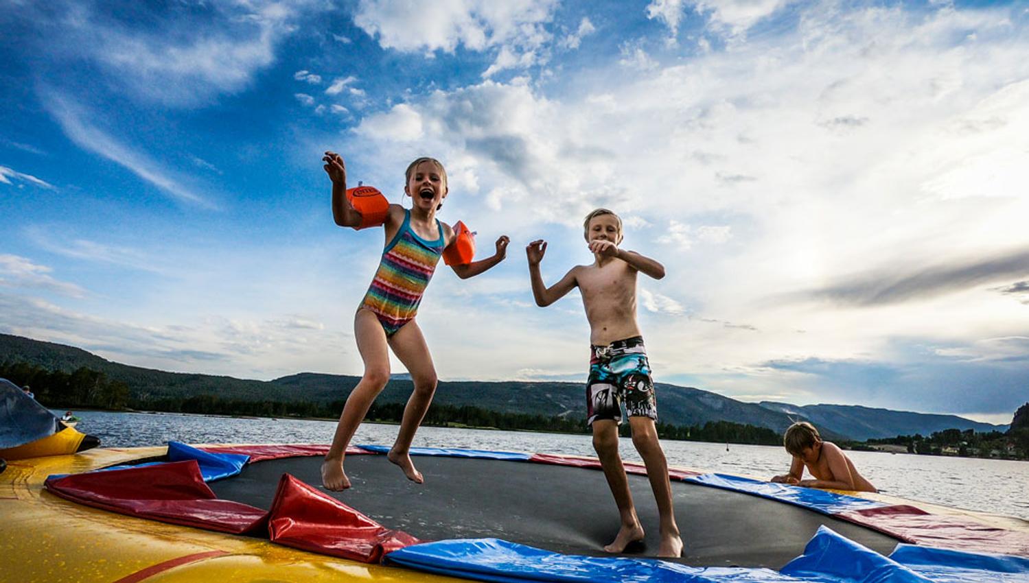 a lot of fun on the beach at Straand Sommerland in Vrådal