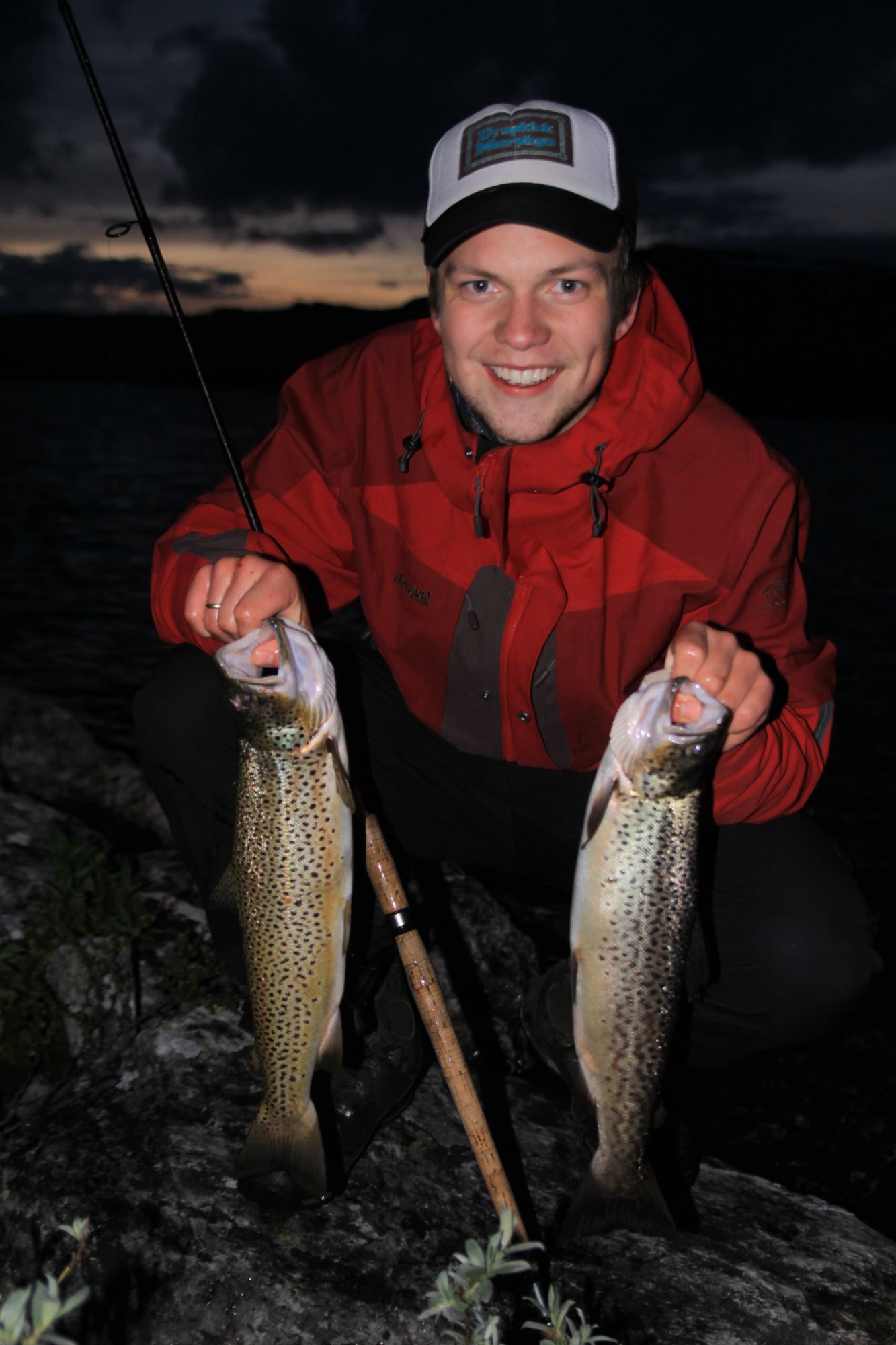 A great catch after sunset!
