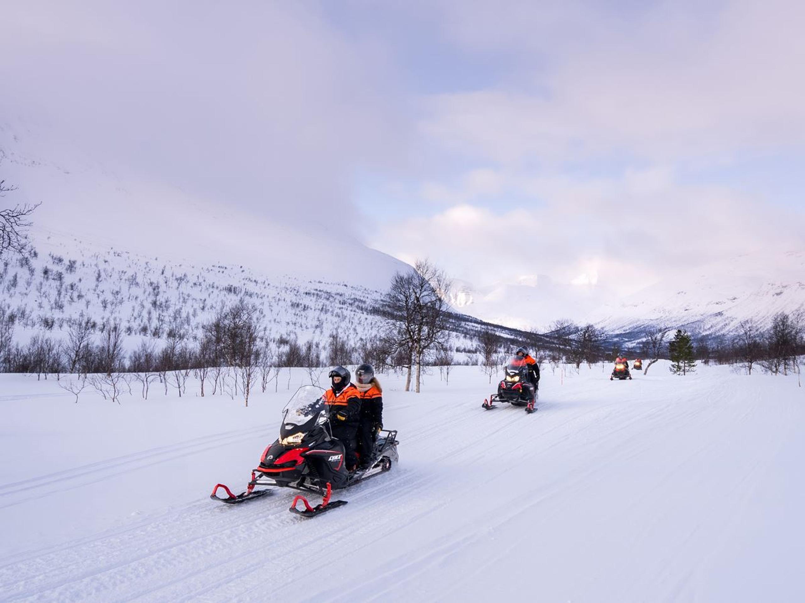Snowmobiling in the Tromso region