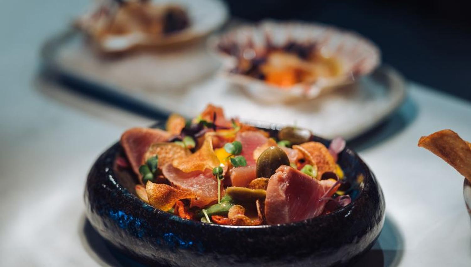 A meal available at Fangst restaurant in Tromsø city.