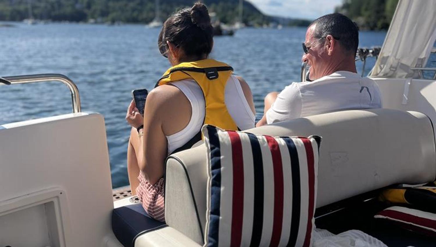 Man and women on the boat