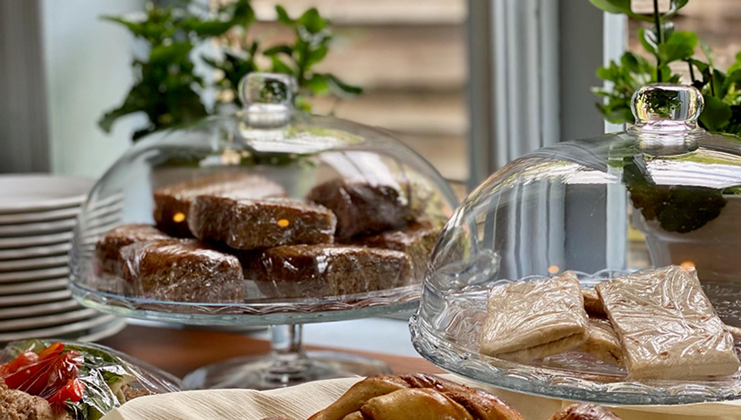 Baked goods in the cafe at Agatunet