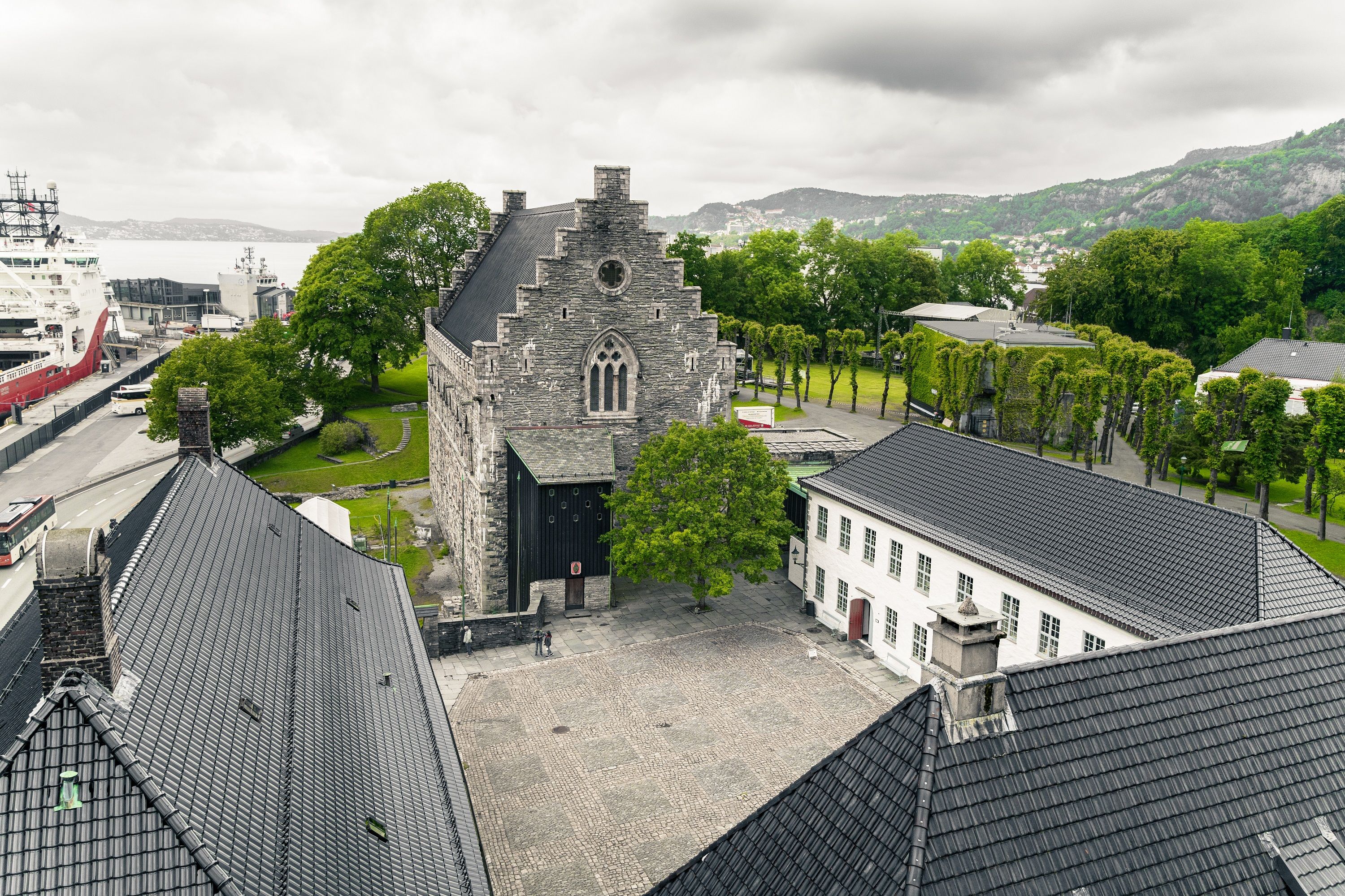 View towards The King Håkon's Hall