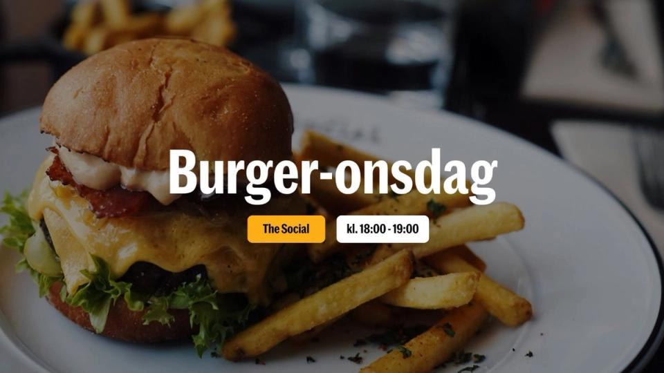 Burger Wednesday at The Social Bar & Bistro