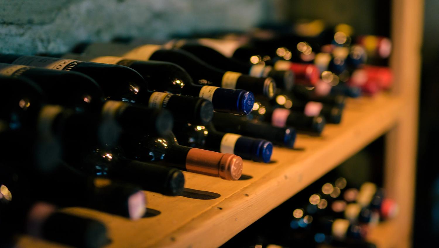 The wine cellar at Sygard Grytting