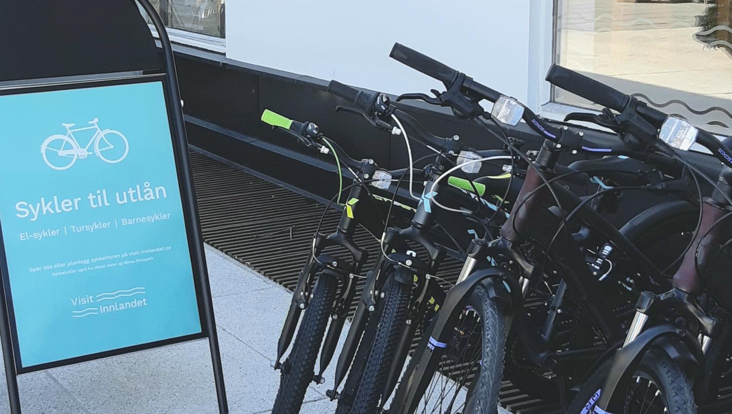 Sykkelutleie på turistkontoret i Brumunddal