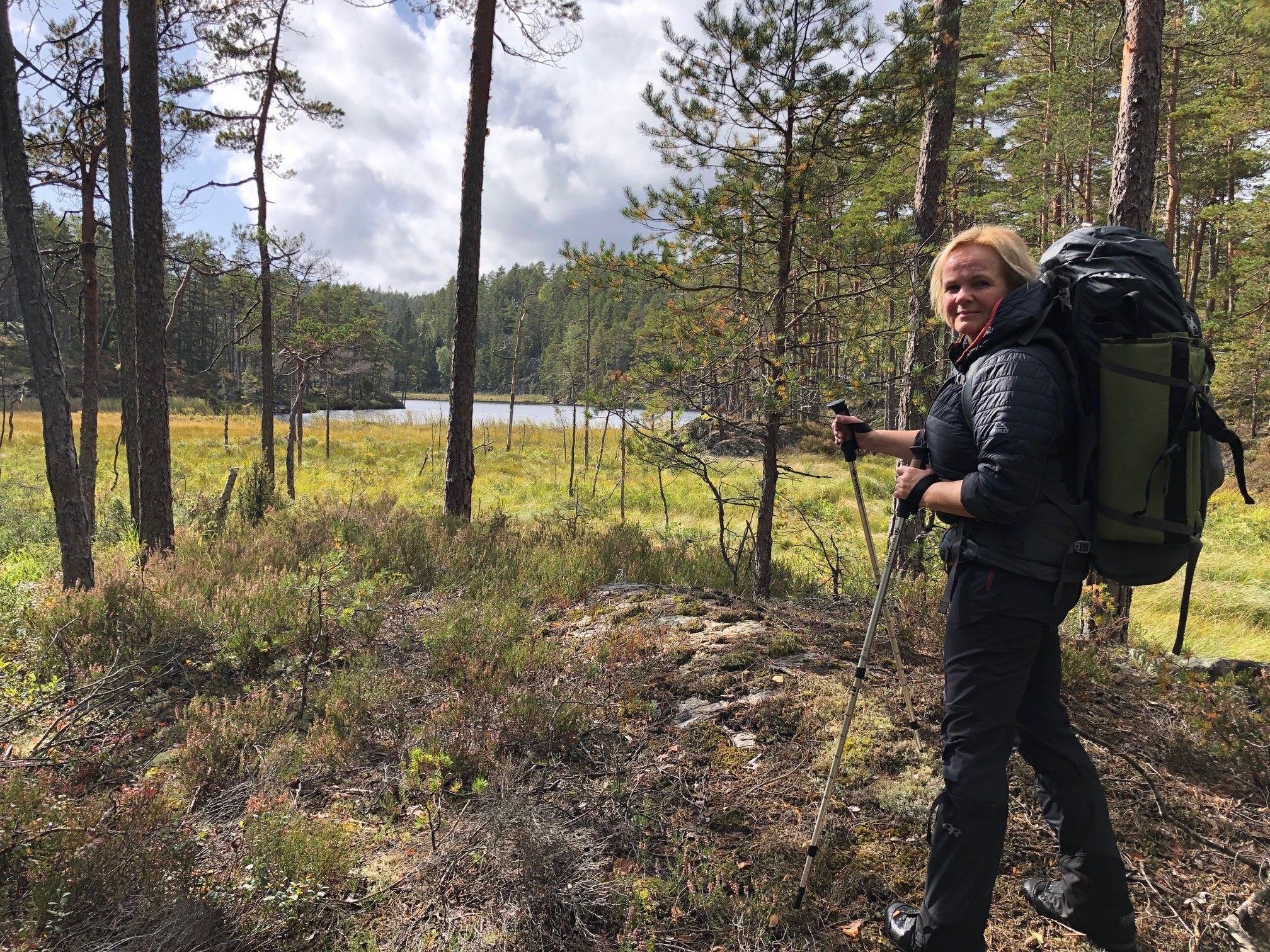 Woman hiking