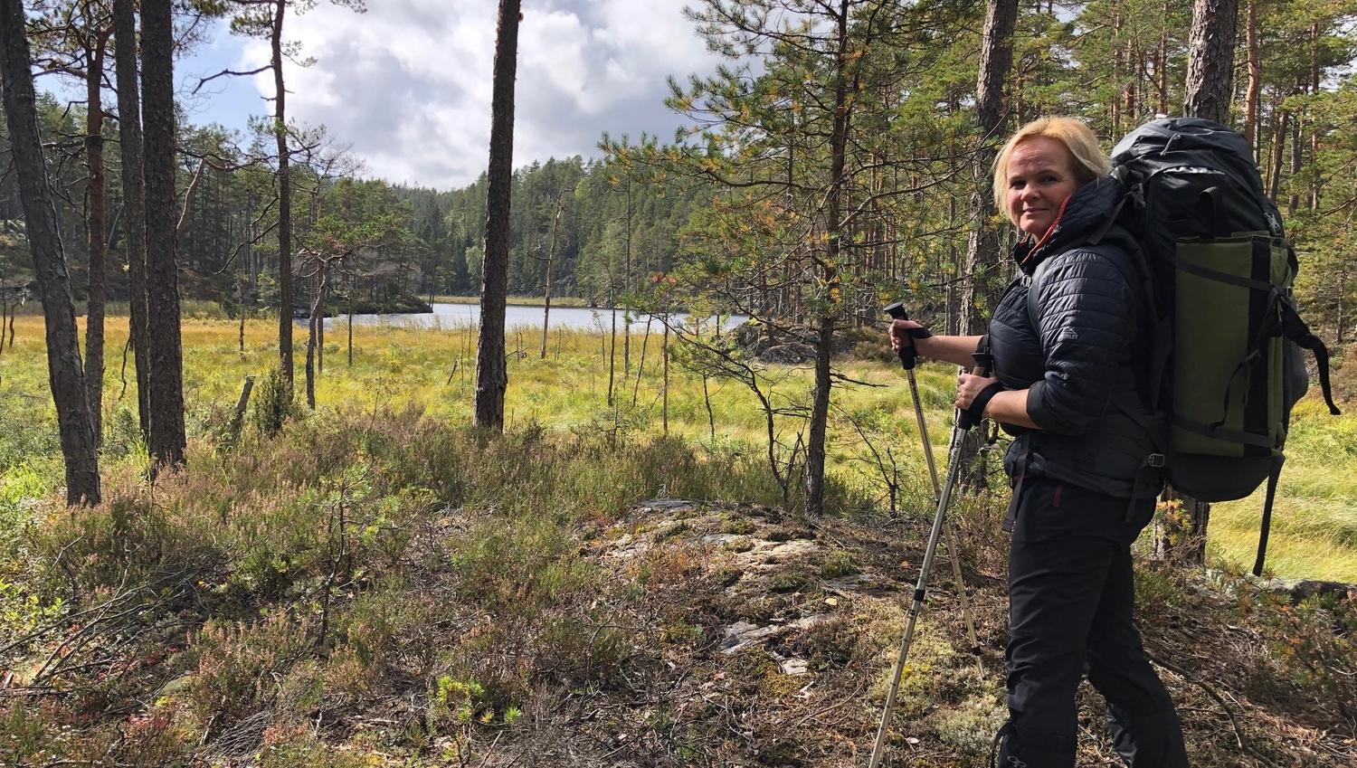 Woman hiking